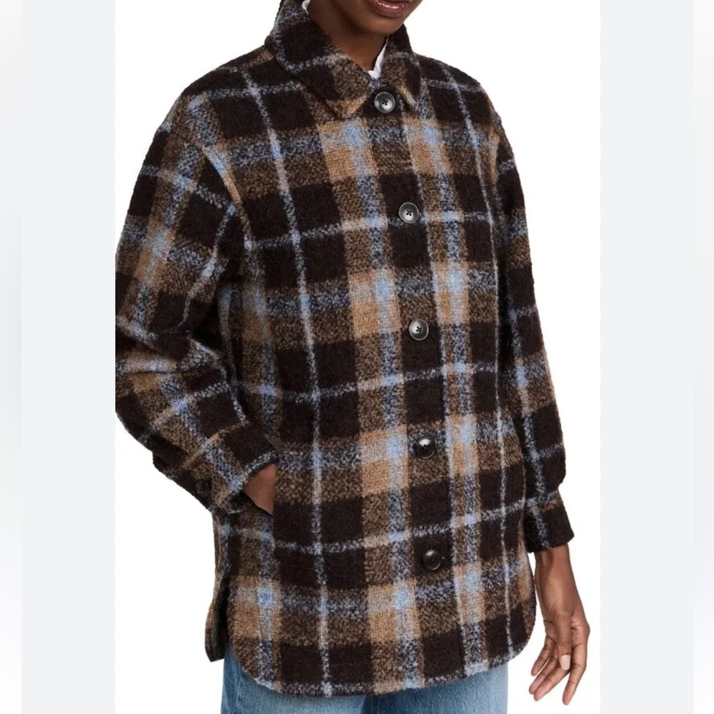 Madewell Belrose Shirt Jacket in Plaid Wool